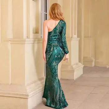 Высококачественная зеленая кружевная ткань из французского тюля с 3D цветами, блестками для вечернего платья, Африканская кружевная ткань для свадебного шитья  5