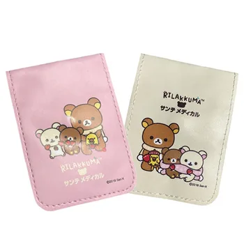 Rilakkuma ID Card Holder для женщин Мультфильм Аниме Медведь Каваи Милый Чехол для карт Кожаный Розовый Держатель для карт Защитная крышка для карт  5