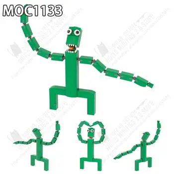 MOC1133 Игра Ужасов Зеленый Партнер MOC Строительные Блоки Креативный Монстр Фигурка Персонажа DIY Кирпичи Собрать Игрушки Для Детей  5