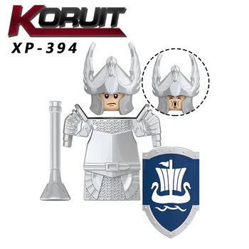 21pcs x0314 Строительный блок группы средневековых рыцарей, аксессуары для военных гномов-эльфов, детали моделей воинов, игрушки 