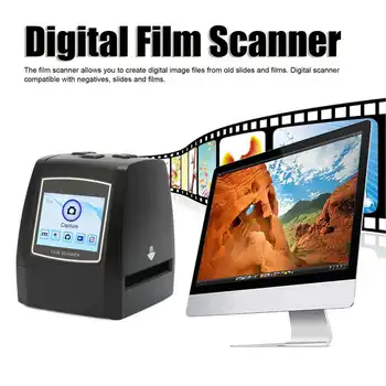 Цифровой цветной ЖК-экран с диагональю 2,4 дюйма, портативный сканер изображений для черно-белых цветных негативов, слайдов 100-240 В  5