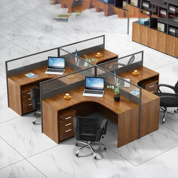 Современный минималистичный экран для персонала, офисный стол, рабочее место, комбинация стола и стула, разделительный столик на четыре персоны, слот для карт  5