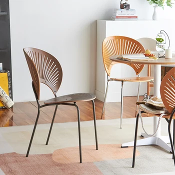 Кухонные обеденные стулья в скандинавском стиле, металлические для вечеринок, Современные Роскошные обеденные стулья, Уникальный дизайн мебели для дома Sillas Para Comedor WK50CY  10