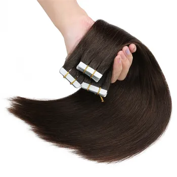 Лента для наращивания человеческих волос, Бразильский Реми, Прямолинейный клей, Невидимый полиуретановый уток Платинового блондинистого цвета  5