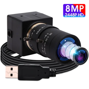 8MP USB Веб-Камера Видеонаблюдения CCTV Высокого Разрешения IMX179 С Переменным Фокусным Расстоянием 5-50 мм Встроенная USB-Видеокамера для ПК  1