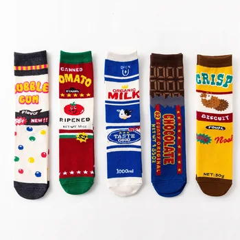 Носки new ins chocolate cow box Harajuku для скейтбординга, мужские и женские хлопчатобумажные носки-тюбики  10
