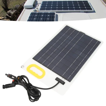 Комплект солнечных панелей, поликремниевое солнечное зарядное устройство мощностью 100 Вт с контроллером MPPT 30A, двойной USB-порт для автофургонов  10