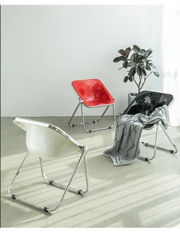Горячая распродажа новых складных стульев Nordic simple net red в стиле средневековья прозрачные стулья для домашнего хозяйства небольшого бытового типа  5
