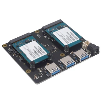 Двойная плата расширения SSD-накопителя mSATA X852 USB3.0, Совместимая с модулем Pi N2UB  4