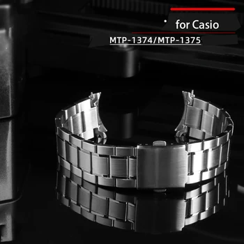 Новый сменный ремешок Для часов Casio Ремешок Для часов MDV-106 MTP-1374 1375 VD01 Металлический Ремешок для часов из Нержавеющей Стали Браслет 22 мм  10