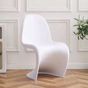Обеденный стул в скандинавском стиле, напольная опора для спинки, Балконные стулья из пластиковой смолы  10
