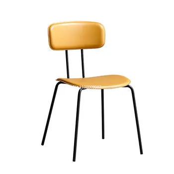 2 шт Nordic light роскошная простая кожаная спинка light fashion bar cafe net красный обеденный стул мебель дизайнерская мебель  5
