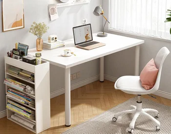 Стол, спальня, минималистичный женский стиль ins, белый компьютерный стол, офисный и рабочий стол  4