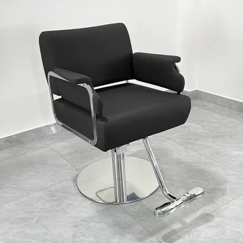 Современные парикмахерские кресла из нержавеющей стали, Салонная мебель, Кресло для парикмахерской, салон красоты, Удобное профессиональное кресло для укладки в салоне красоты  5