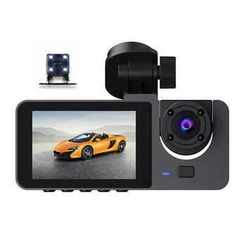 Автомобильный Видеомагнитофон 3в1 1080П 3Камера Автомобильный Видеорегистратор Dashcam Камера Заднего Вида с Задним Объективом Ночного Видения для Автомобиля Универсальный  10
