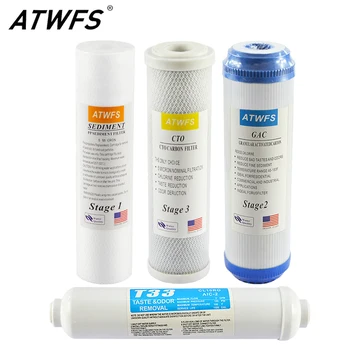 ATWFS 4-Ступенчатая система фильтрации воды Картриджный очиститель 10 