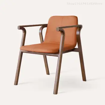 Деревянный дизайнерский стул Продвинутый Офис Минималистичные Современные Обеденные стулья Креативная мебель для спальни Para El Hogar Кухонная мебель  5