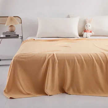 Летнее ромбовидное бамбуковое волокно, тонкое одеяло из ледяного шелка, полотенце из волокна, Детское одеяло для кондиционирования воздуха для кроватей  5