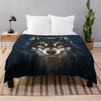 Художественное одеяло с волчьей мордой, Пушистые Мягкие одеяла, мягкие одеяла  5
