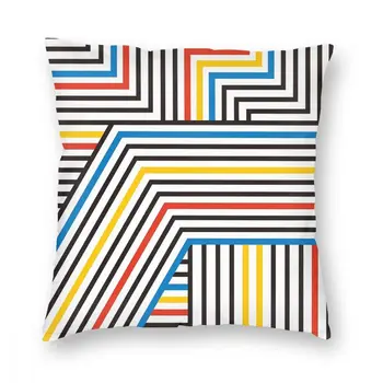 Mondrian Color Dazzle с рисунком в полоску, квадратная наволочка, накладная подушка, абстрактное геометрическое искусство, новые чехлы для подушек.  5