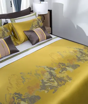 Современный дизайн, желтый комплект постельного белья 