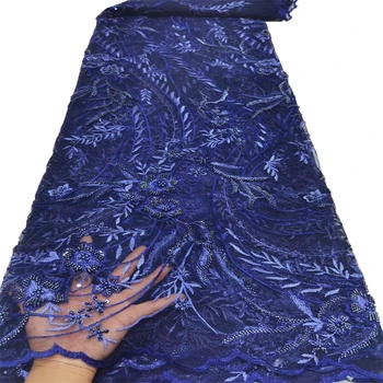 Знакомая мода Вышивка Французский Тюль Кружевные ткани с пайетками 2022 Высококачественная Африканская Кружевная ткань В Нигерийском стиле для новобрачных DP43156  5