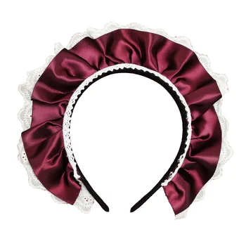 Женский головной убор для горничной Kawaii, повязка на голову с оборками из японского аниме, сексуальные французские горничные, обруч для волос для косплея, Аксессуары для волос на Хэллоуин  5