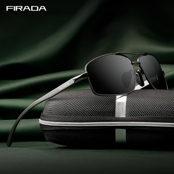 Модные роскошные очки FIRADA Мужские Ретро Высококачественные алюминиевомагниевые поляризованные солнцезащитные очки Велосипедные уличные очки Мужские 2458  5