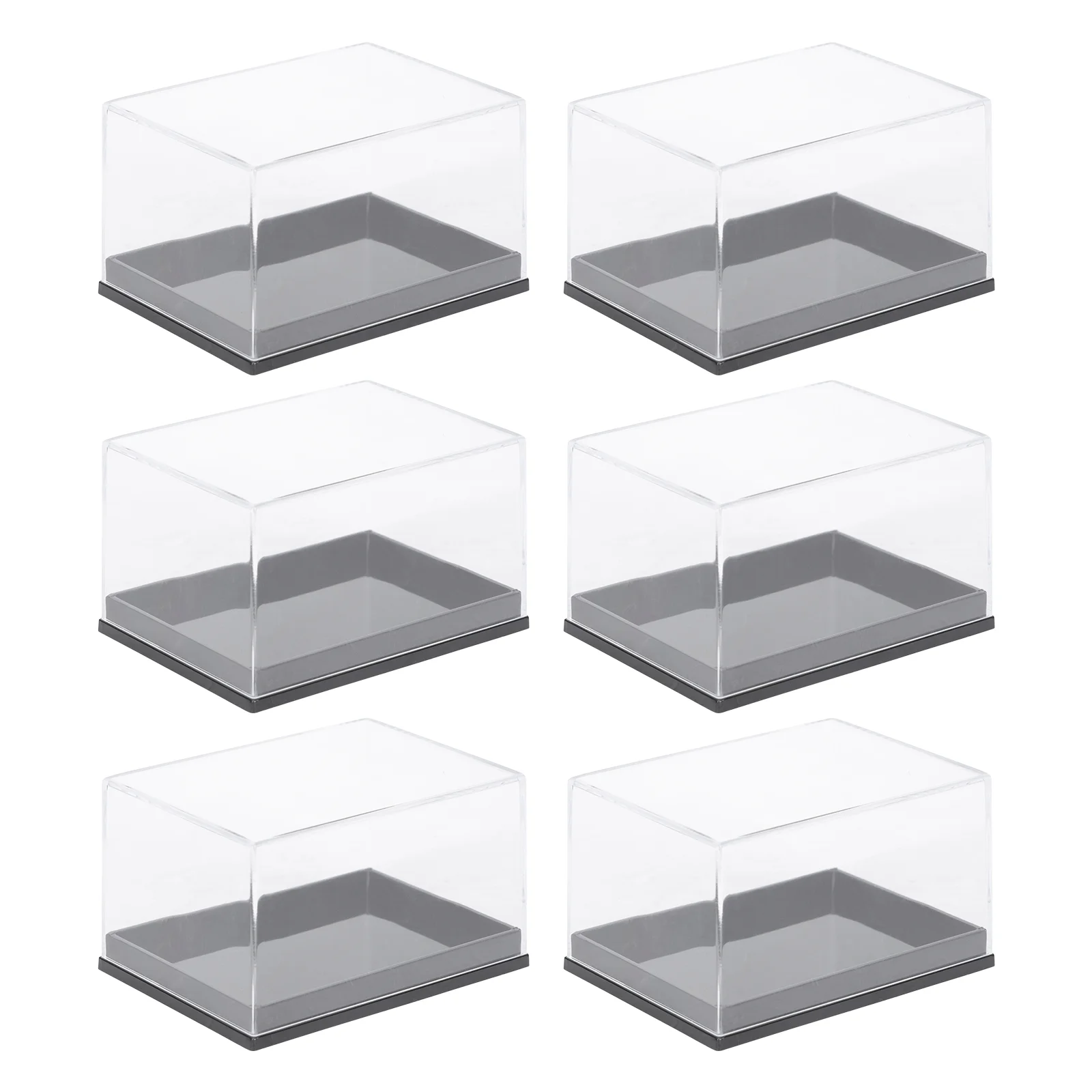 6шт прозрачных коробок для хранения, прозрачный органайзер, коробка для демонстрации образцов минералов, коробка для минералов