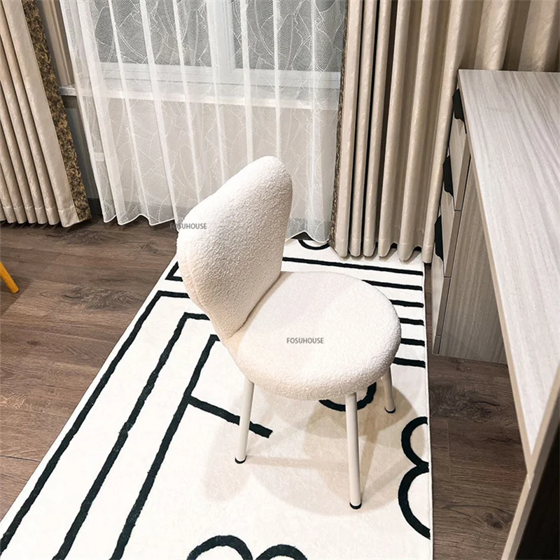 Современные минималистичные туалетные столики для мебели спальни, обеденный стул с легкой роскошной спинкой, Маникюрный столик, стул для макияжа, стул для домашнего стола